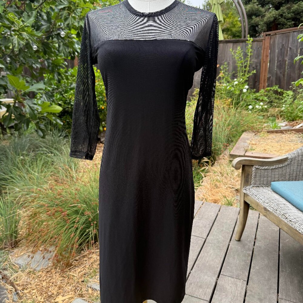 Kamali Kulture Mesh 3/4 Sleeve Dress Sz S